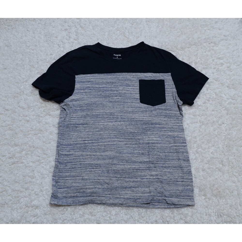Express Short Sleeve Blue Shirt Pocket Men's Size XL